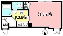 メゾン・アン 1階1Kの間取り