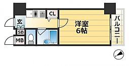 JR東海道・山陽本線 三ノ宮駅 徒歩13分の賃貸マンション 5階1Kの間取り