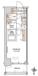 ブランシエスタ両国 7階1Kの間取り