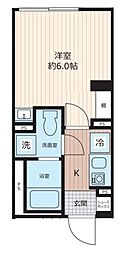 モント方南町 1Kの間取図画像