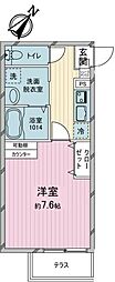 グロースリング新所沢 1Kの間取図画像