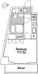 クレヴィスタ亀戸2 1Kの間取図画像