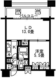 レジディア錦糸町 1203 12階1LDKの間取り