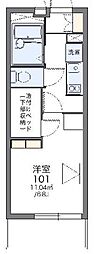 レオパレス大弥 1Kの間取図画像