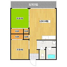 間取図画像 2LDK