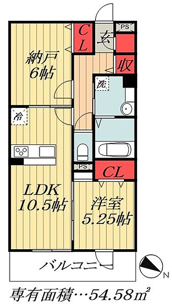 東京都江戸川区江戸川１丁目(賃貸アパート2LDK・2階・54.58㎡)の写真 その2