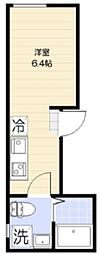 アレクシス羽田 3階ワンルームの間取り