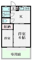 富士ビルNo.6 2Kの間取図画像