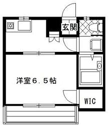 メゾン・ブラン 2階1Kの間取り