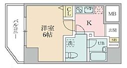 ラ・エテルノ大島ドゥーエ 9階1Kの間取り