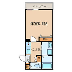 グランメゾン根岸 1Kの間取図画像