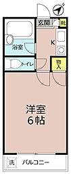 シャトレーコマツリ 1Kの間取図画像
