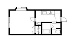 ルミエール 2階1Kの間取り