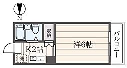 アブソリュートコウエイ 3階1Kの間取り