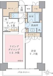 Brilliaist東雲キャナルコート 1LDKの間取図画像