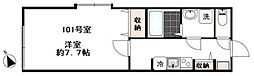 シャルムソレイユ2 1Kの間取図画像