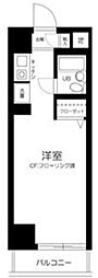ラフィネ西荻 3階ワンルームの間取り