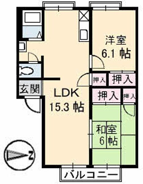 エミール・ハイツ 102｜香川県高松市仏生山町甲(賃貸アパート2LDK・1階・57.54㎡)の写真 その2