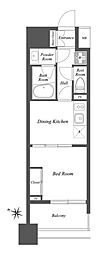 ザ・ゲートハウス雑司が谷 1DKの間取図画像