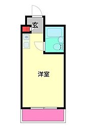 マリオン平山城址 ワンルームの間取図画像