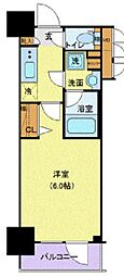 JR中央線 立川駅 徒歩5分の賃貸マンション 9階1Kの間取り
