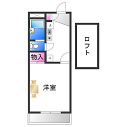 レオパレスN&K 1Kの間取図画像
