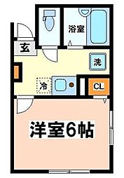 三ノ輪大経レジデンス 1階1Kの間取り