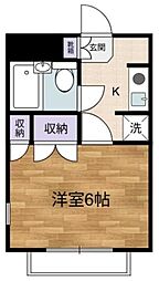 マーサレイヌ 1Kの間取図画像
