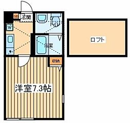 メゾフォルテ 1Kの間取図画像
