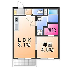 ALEGRIA金岡町 1LDKの間取図画像