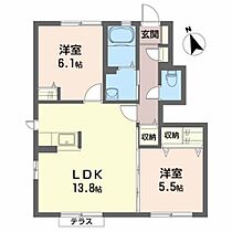 ガーデンコート A102 ｜ 山形県山形市江俣３丁目15-6（賃貸アパート2LDK・1階・57.91㎡） その2