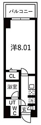 アルファコート蕨3 1Kの間取図画像