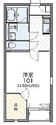 レオネクストさくら 1Kの間取図画像