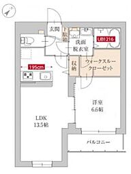 Grande Regalo(グランレガーロ) 2階1LDKの間取り