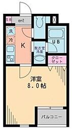 ダンディライオンIII 3階1Kの間取り