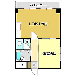 グランリーオ 1LDKの間取図画像