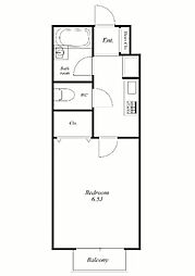 ハウスガーベラ 1階1Kの間取り