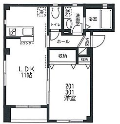 ビューノ中野 1LDKの間取図画像