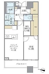 ブリリアタワーズ目黒ノースレジデンス 1LDKの間取図画像