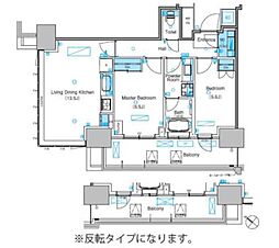パークアクシス豊洲キャナル 2LDKの間取図画像