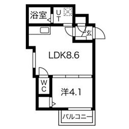 近鉄大阪線 弥刀駅 徒歩7分の賃貸アパート 3階1LDKの間取り