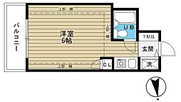 ビリジアン目白 1Kの間取図画像