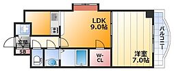 ノルデンタワー新大阪 1LDKの間取図画像