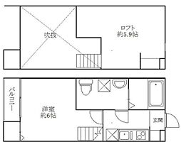 Designers 柏 1階1Kの間取り