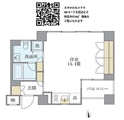 KDXレジデンス南麻布 ワンルームの間取図画像