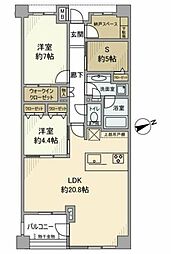 オープンレジデンシア広尾1 2SLDKの間取図画像