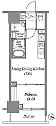 ACPレジデンス浅草 1LDKの間取図画像