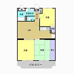 ユーミー和久市 2階3LDKの間取り