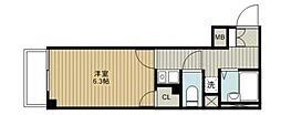 エストタウンWarabi 1Kの間取図画像