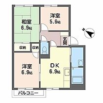 コーポ　セルマーユ 0202 ｜ 滋賀県野洲市吉地1428（賃貸アパート3DK・2階・50.33㎡） その2